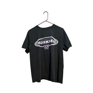 Vintage Campus One University Of Washington Huskies Black T Shirt Size Medium